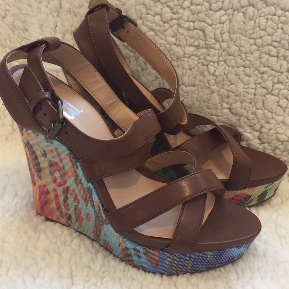 NEW Cheetah Wedge Heels